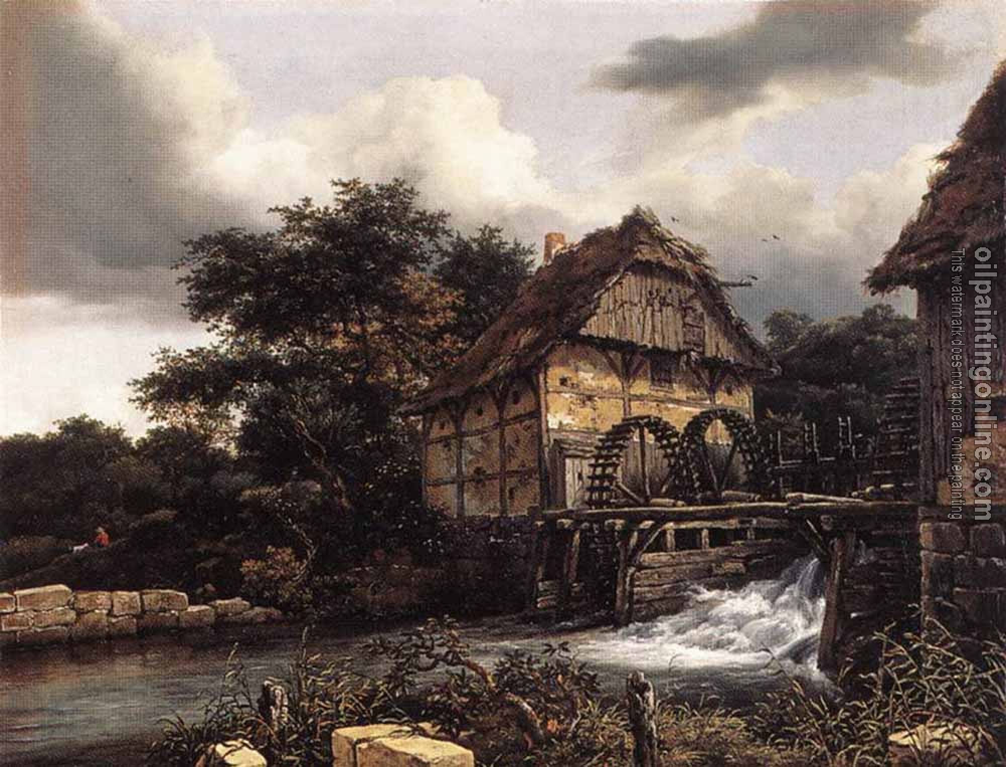 Jacob van Ruisdael - Two Water Mills And Open Sluice